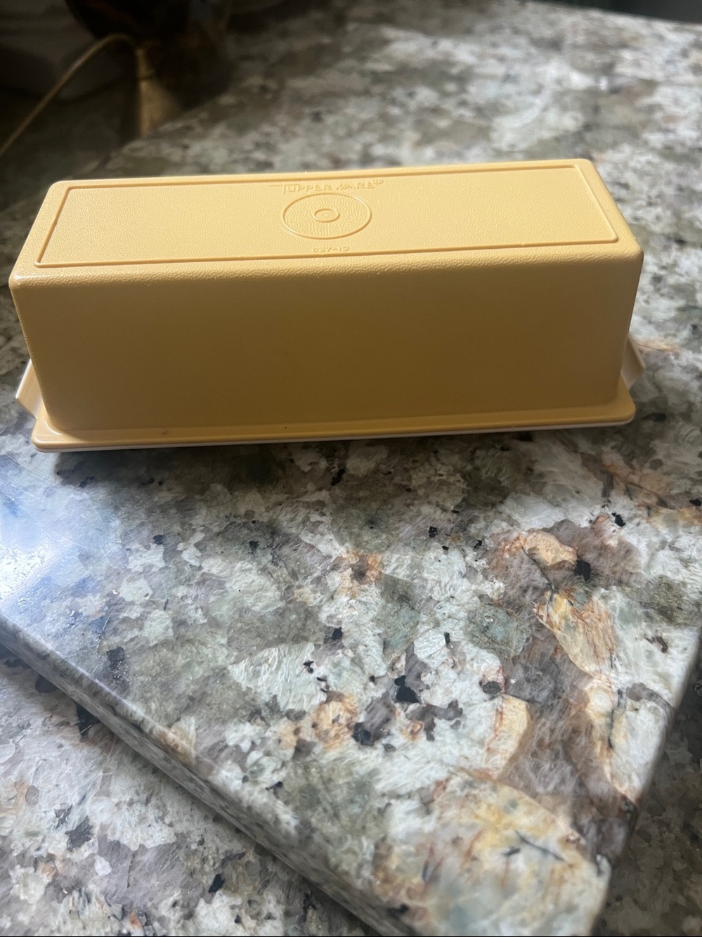 Vintage Tupperware Harvest Gold 1 Stick Butter Dish Keeper